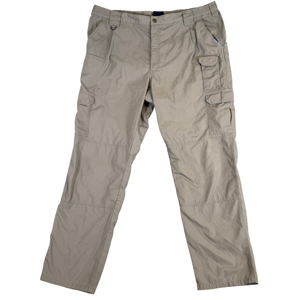 5.11 Tactical Series Mens Khaki Ripstop Cargo Pants 42x32 Tan Multi-Pocket
